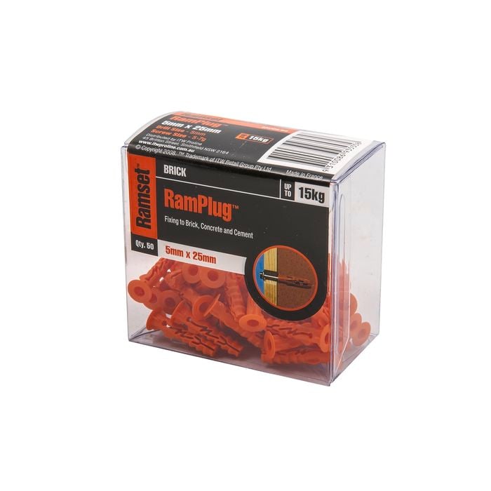 Ramset 5 x 25mm Anchor RamPlug - 50 Pack