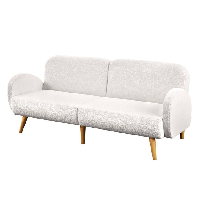 Oikiture Boucle Sofa Bed 3 Seater Recliner