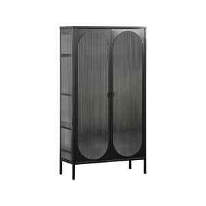 Cooper & Co. Eve 150cm Modern Large Metal Cabinet Black