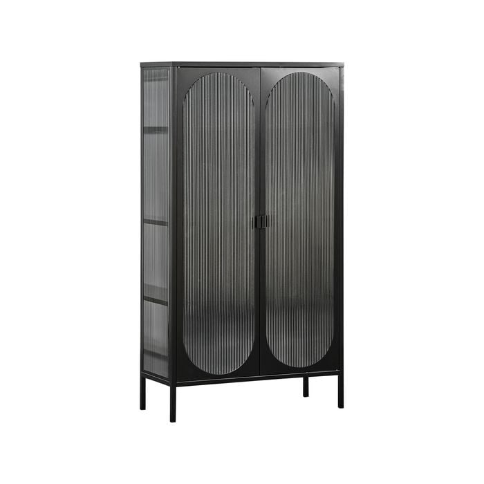 Cooper & Co. Eve 150cm Modern Large Metal Cabinet Black