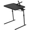 Catzon Adjustable TV Tray Table with Cup Holder Folding Dinner Table with Tablet Slot