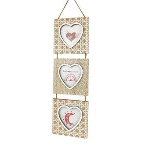 Urban Romie Triple Hanging 56cm Wooden Photo Frame Home Decor - Natural