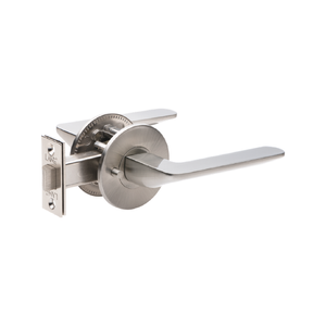 Lane Gianna Satin Nickle Privacy Lever Set Round