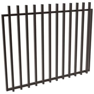 ProtectorAl 1201 - 1500 x 1200mm Black Aluminium Garden Gate Batten - Black
