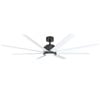Vencha Titanic  RWS DC 1530mm ABS Blades DC Ceiling Fan with light and Tri-Control - Black/White