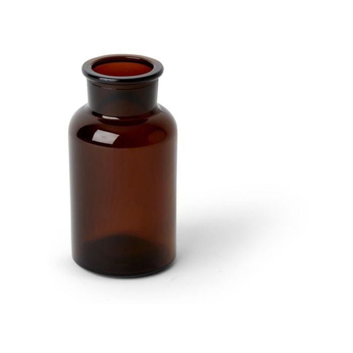 4PK E Style 13cm Glass Specimen Bottle Home Decor - Brown