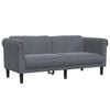 vidaXL Sofa 2-Seater Upholstered Couch Settee Living Room Dark Grey Velvet