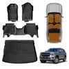 Front Rear Floor Mats Boot Liner for Ford Everest 2022-Onwards Heavy Duty Cargo Car Trunk