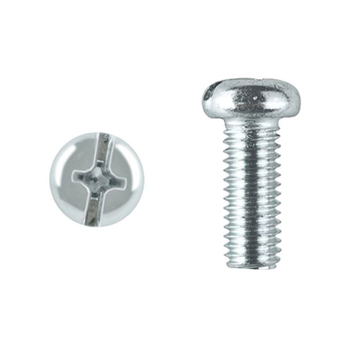 Pinnacle M8 x 20mm Zinc Plated Round Head Bolts And Nuts - 6 Pack