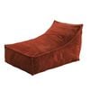 Cadence & Co. Wilde Ribbed Luxe Fleece Bean Bag Lounge Cover Rust Red