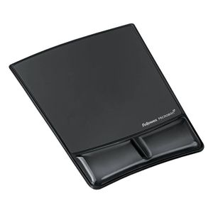 Fellowes Mouse Pad with Gel Wrist Rest (Clear Black)