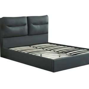 Greta PU Bed Frame Dark Grey - Queen