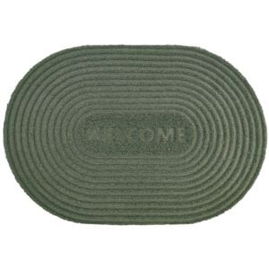 MaxFind 40 x 60cm Green Oval Scraper Doormat