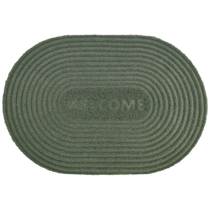 MaxFind 40 x 60cm Green Oval Scraper Doormat