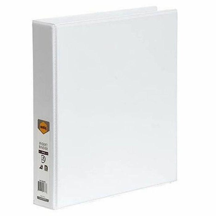 Marbig 4 D-ring Clearview Insert Binder 38mm (A4) (White)