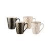 Bundanoon New Bone China Coffee & Tea Mugs - 414ml Conical Geotalics