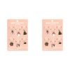 2x 6pc Urban Christmas 4cm Metal/Enamel Wine Charms Drink Tag