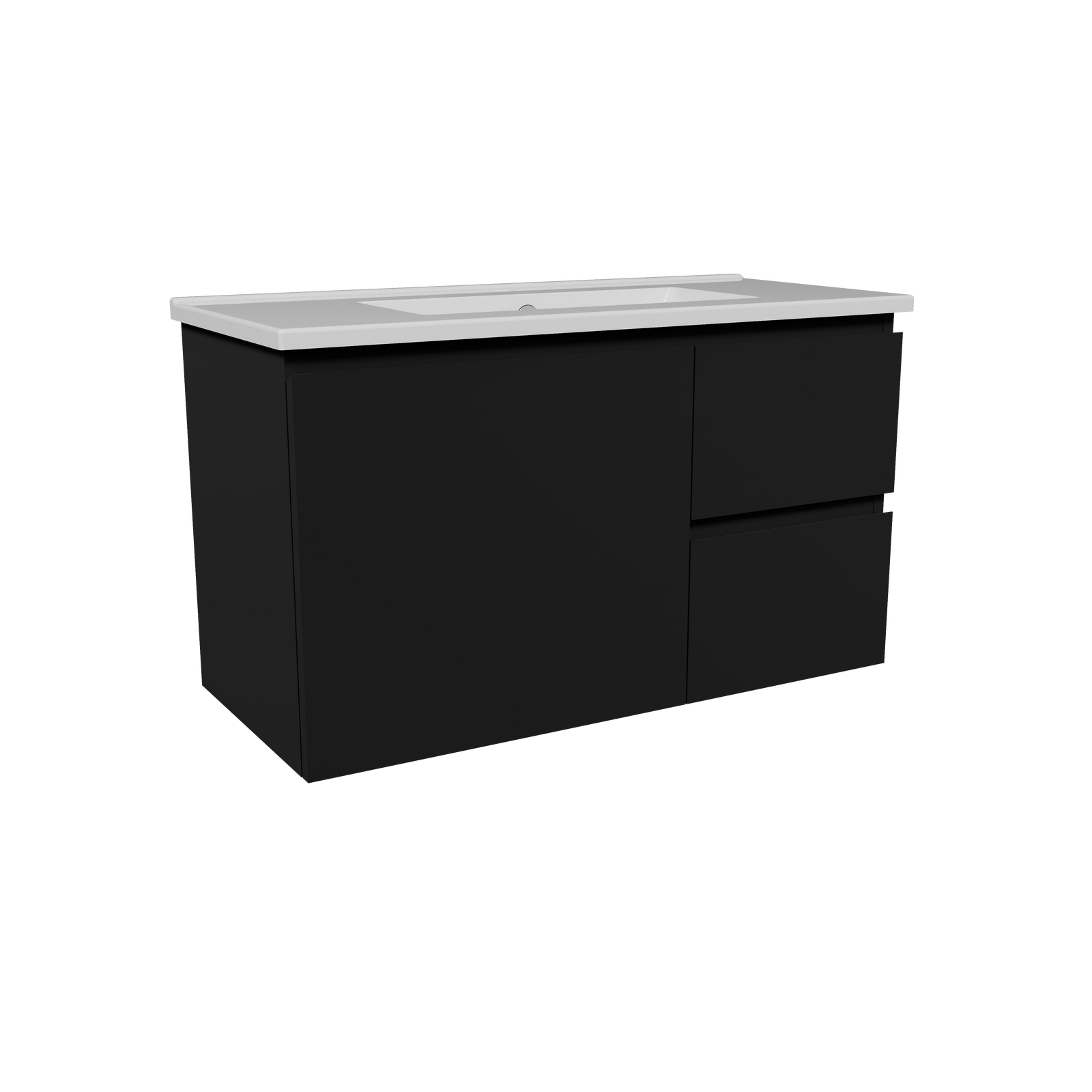 Timberline 800mm Black Satin Florida Ensuite Wallhung Vanity product image