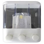 Handi Homes White/Clear 3 Compartment Liquid Dispenser
