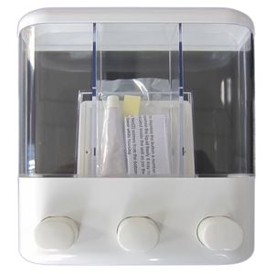 Handi Homes White/Clear 3 Compartment Liquid Dispenser
