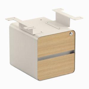 Desky Minimal Under Desk Cabinet Wheat Frame