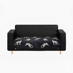 SOGA Three-Seater Black Leopard Print 90x210cm Throw Blanket Sofa Cover