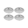 4PK Spencer Hammered 13cm Metallic Coaster Set - Silver