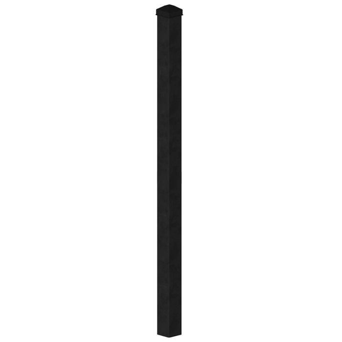 FenceLab 65 x 65 x 2900mm Black Powdercoated Steel In-Ground Post