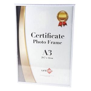 Unigift Slim Certificate Glass Picture Photo Frame A3 29.7x42cm White