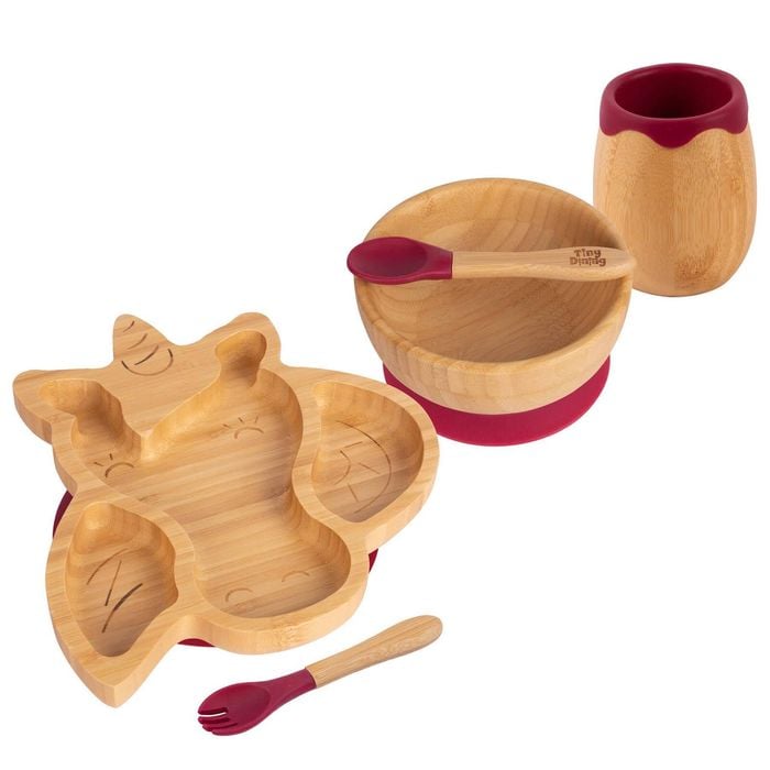 Tiny Dining 5pc Bamboo Unicorn Baby Weaning Set