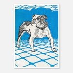 Galrie Charming Vintage Bulldog Art Print - Whimsical Canine Decor for Home, Poster Only, A4 21 x 30cm (8 x 12inch)
