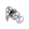 Tasman Satin Chrome Tula Passage Knobset