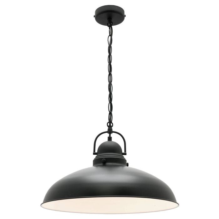 Mercator Verona Industrial Black Metal Pendant Light