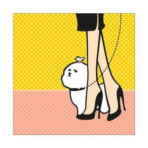Artey | Walkies - Stretched Canvas - Stretched Canvas - 64 x 64cm