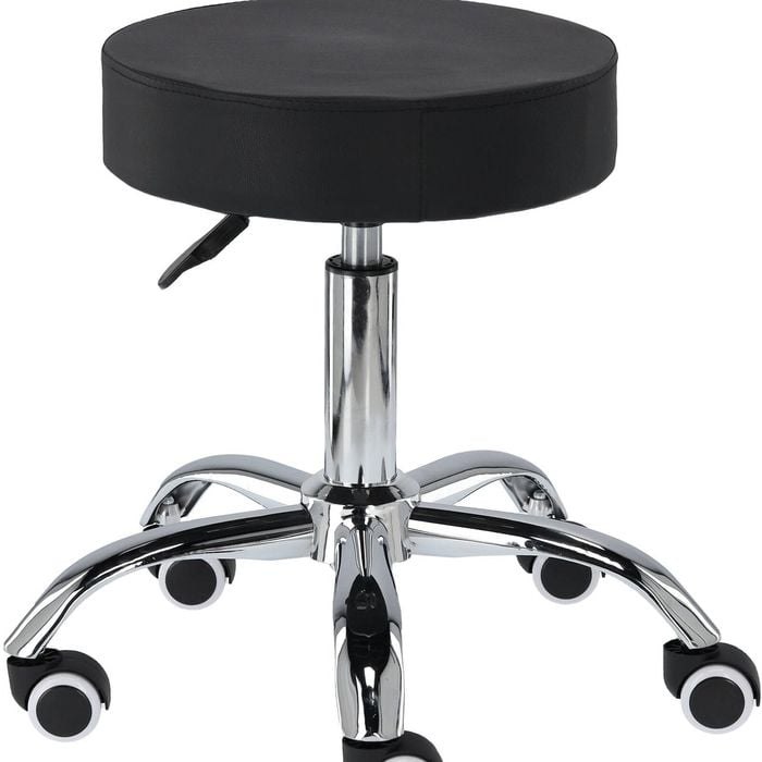 Salon Stool - Adjustable Swivel Round Chair - Pedicure Beauty Hairdressing