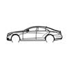 Ignite Laser Mercedes Benz ClS550 Silhouette Metal Wall Art Coated Black 23.6inch/60cm