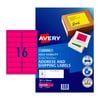 AVERY LaserLb Pink L7162FP 16Up Pack of 25