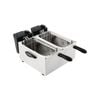 Caterlite Light Duty Twin Tank Twin Basket Countertop Fryer 2x 3.5ltr - Commercial Benchtop Deep Fryers (gg199-a)