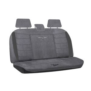 R.m.williams Rmw Longhorns Suede Velour Grey Rear Car Seat Cover Universal Fit