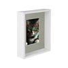 Nicola Spring 8" x 10" White 3D Deep Box Photo Frame - 4" x 6" Mount - Black