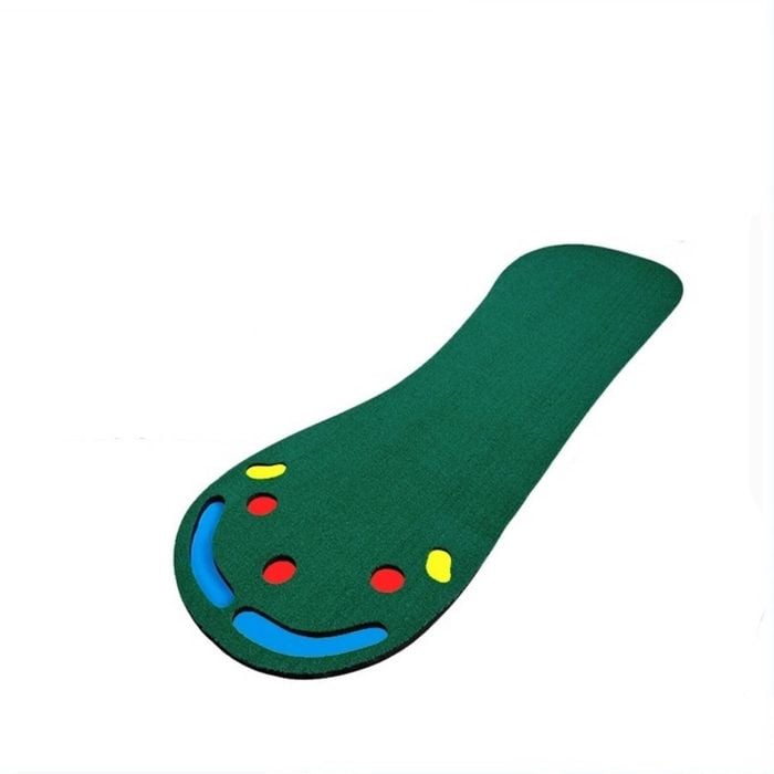 Fitness Master Portable Golf Putting Green Mat Slope Big Foot Multi-hole 90x300cm