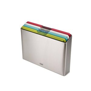 Joseph Joseph Folio Icon Steel 4 Piece Chopping Board Set With Storage Case