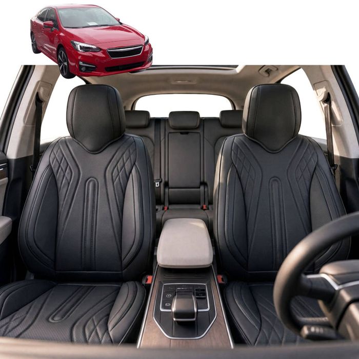 Australian Goose Front Seat Covers for Subaru Impreza 2016 - Current (G4, G5) - PU Leather, Black (2pc)