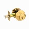 Ikonic Polished Brass Double Cylinder Deadbolt