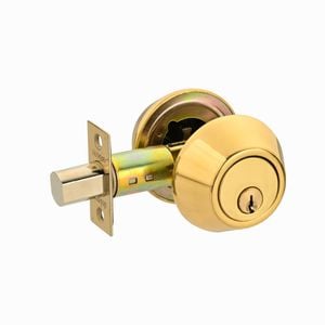 Ikonic Polished Brass Double Cylinder Deadbolt