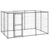 vidaXL Outdoor Dog Kennel Steel with Roof 7.26 m²