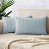 Gioia Casa Boho Corduroy Cushion Covers -  Sky - 30cm x 50cm (Set of 2)