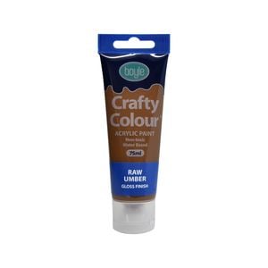 Boyle 75ml Raw Umber Crafty Colour Acrylic Paint