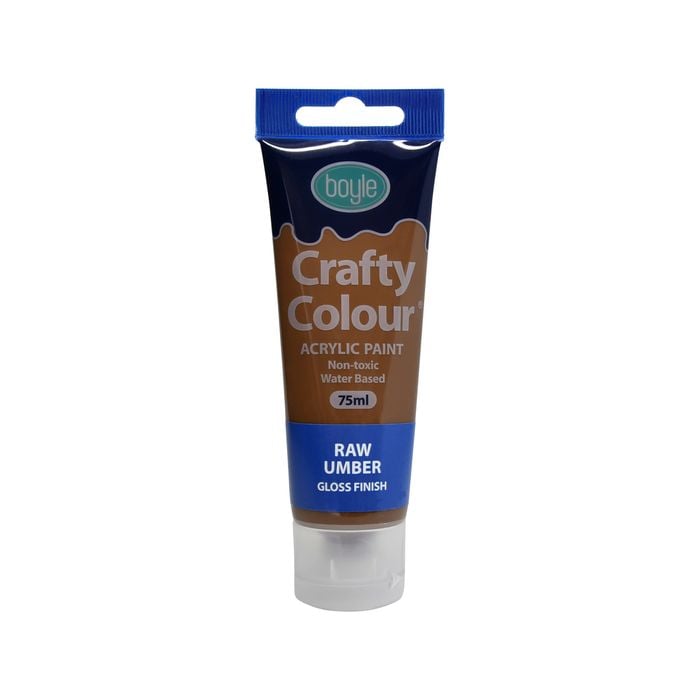 Boyle 75ml Raw Umber Crafty Colour Acrylic Paint