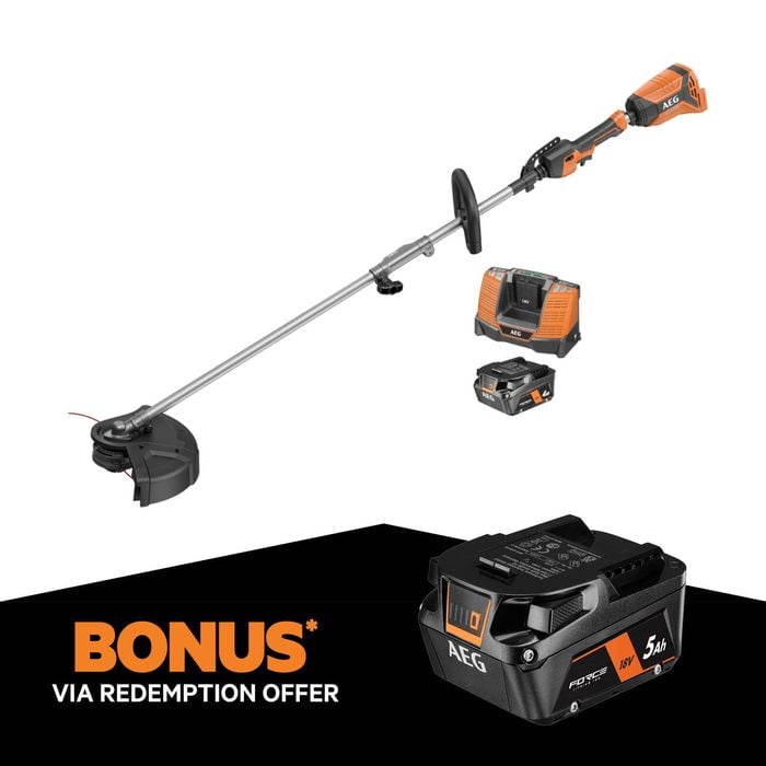 AEG 18V 33cm 4.0Ah Brushless Line Trimmer Force Kit